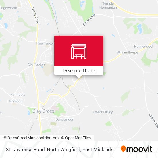 St Lawrence Road, North Wingfield map