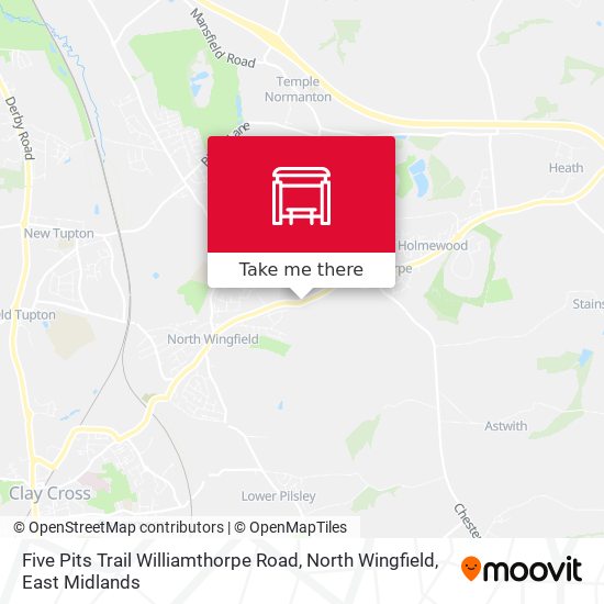 Five Pits Trail Williamthorpe Road, North Wingfield map