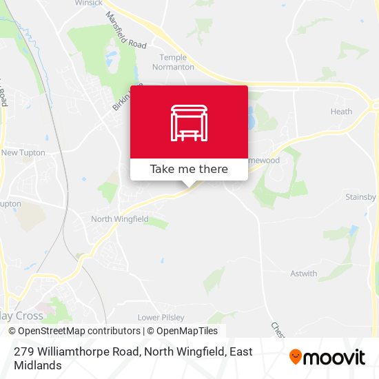 279 Williamthorpe Road, North Wingfield map