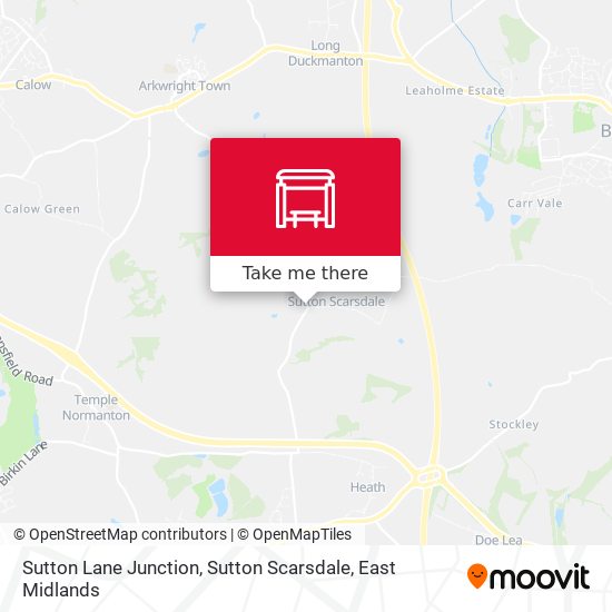 Sutton Lane Junction, Sutton Scarsdale map