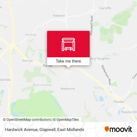 Hardwick Avenue, Glapwell map