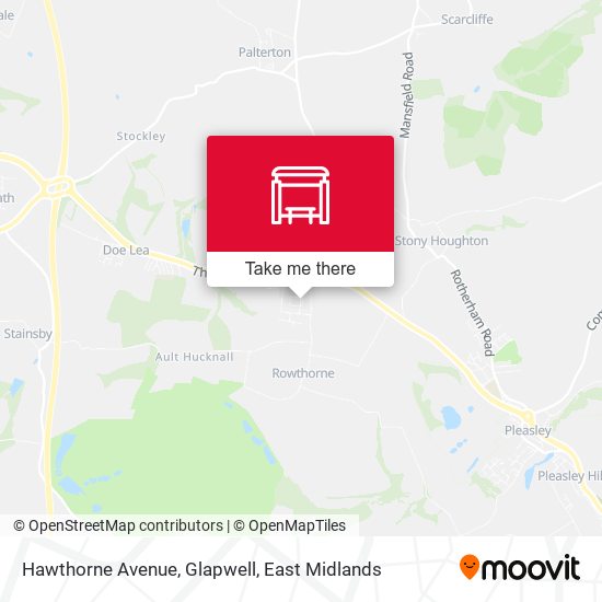 Hawthorne Avenue, Glapwell map