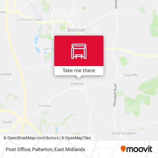 Post Office, Palterton map