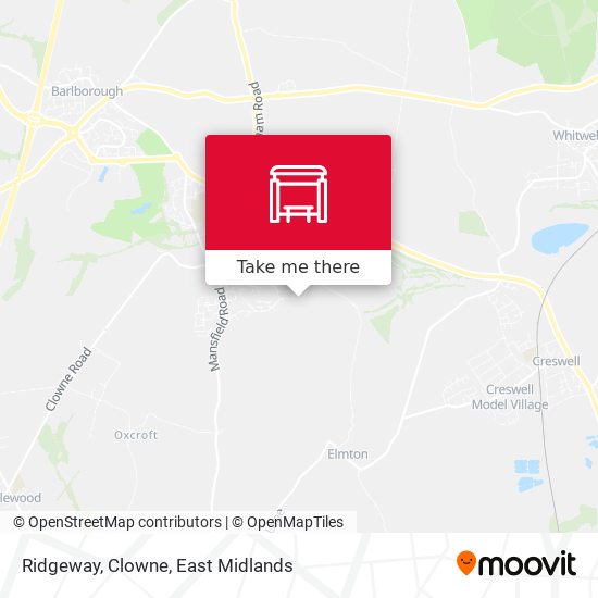 Ridgeway, Clowne map