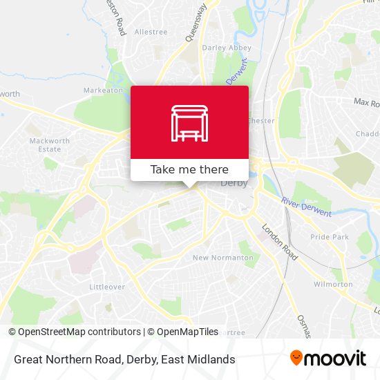 Great Northern Road, Derby map