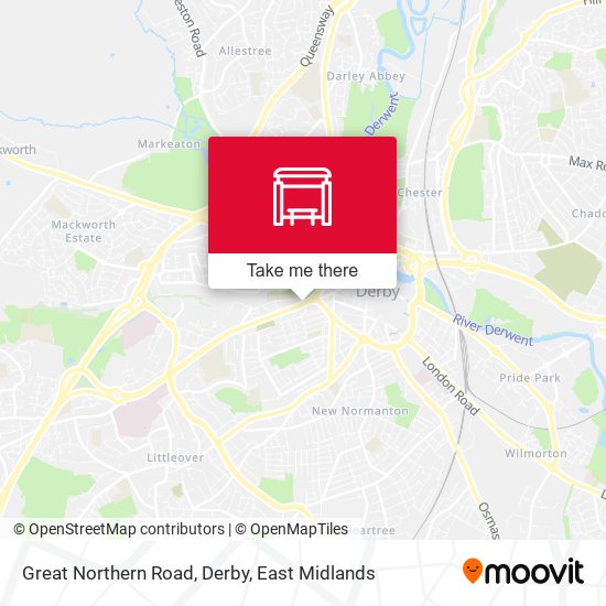 Great Northern Road, Derby map