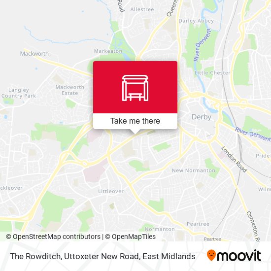 The Rowditch, Uttoxeter New Road map