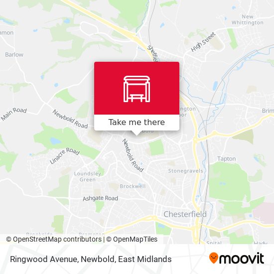 Ringwood Avenue, Newbold map