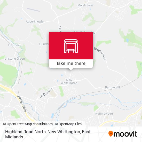 Highland Road North, New Whittington map
