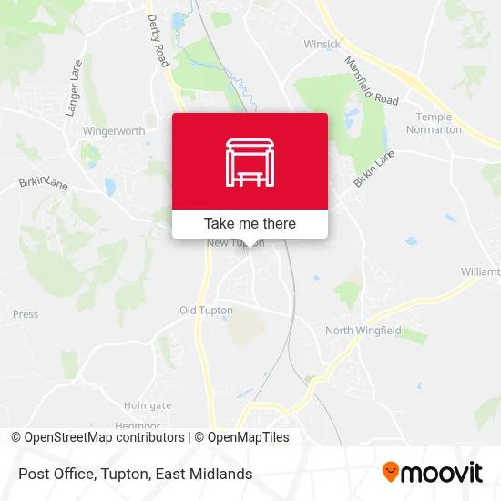 Post Office, Tupton map