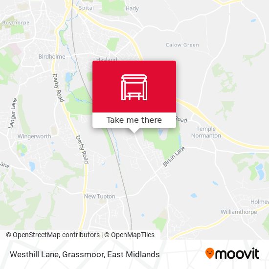 Westhill Lane, Grassmoor map