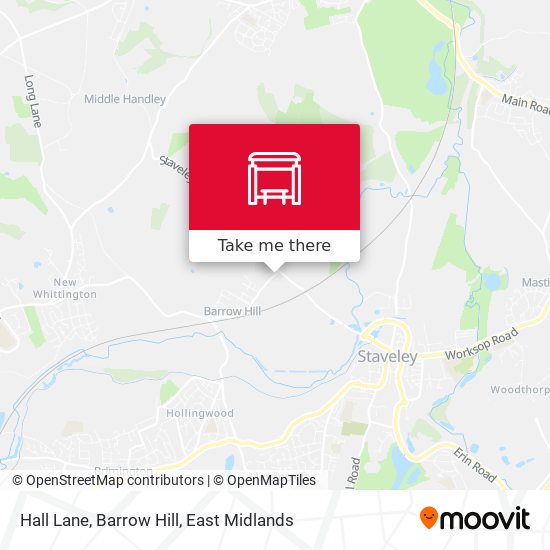 Hall Lane, Barrow Hill map