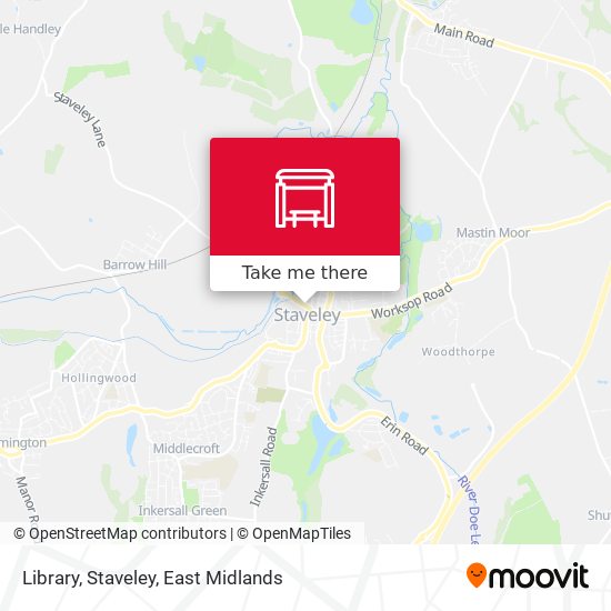 Library, Staveley map