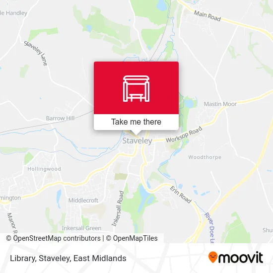 Library, Staveley map