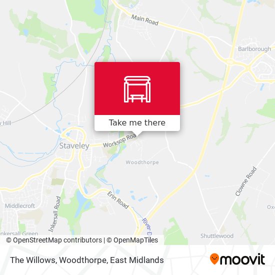 The Willows, Woodthorpe map