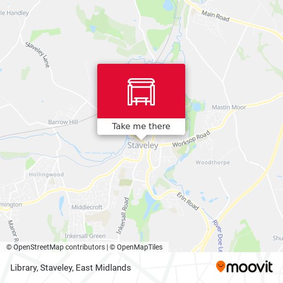 Library, Staveley map