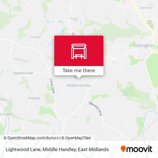 Lightwood Lane, Middle Handley map