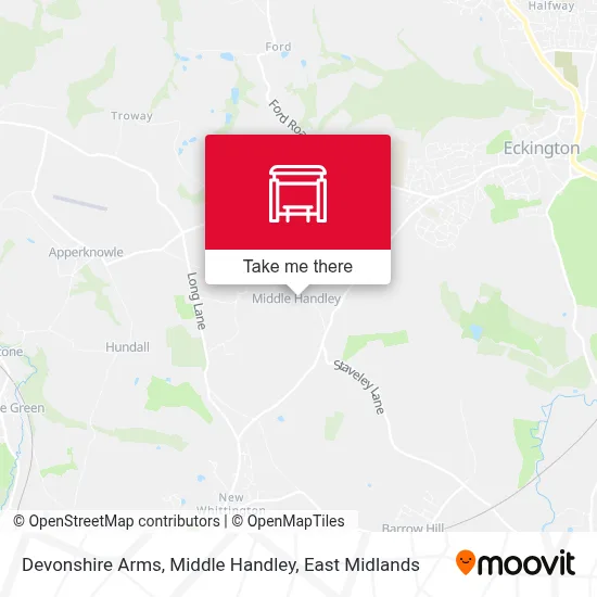Devonshire Arms, Middle Handley map