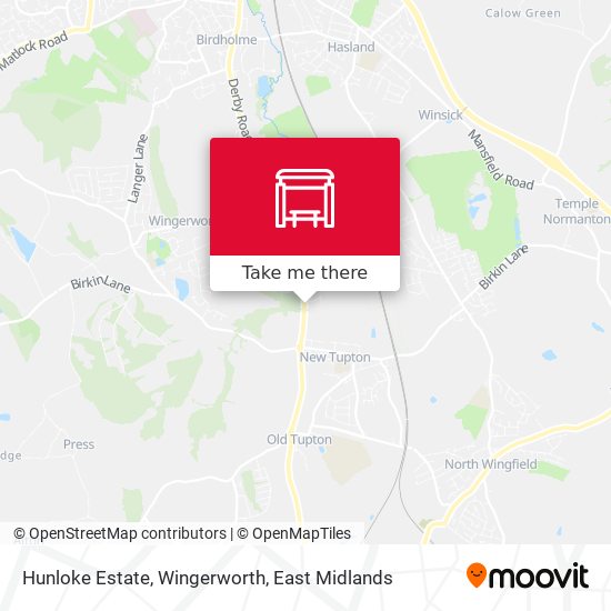Hunloke Estate, Wingerworth map