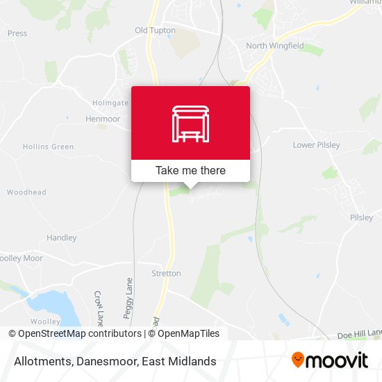 Allotments, Danesmoor map