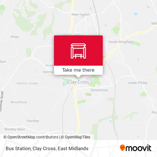 Bus Station, Clay Cross map