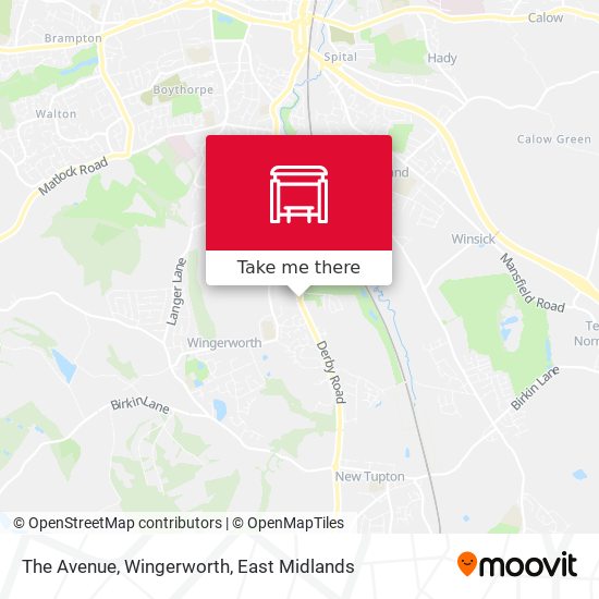 The Avenue, Wingerworth map