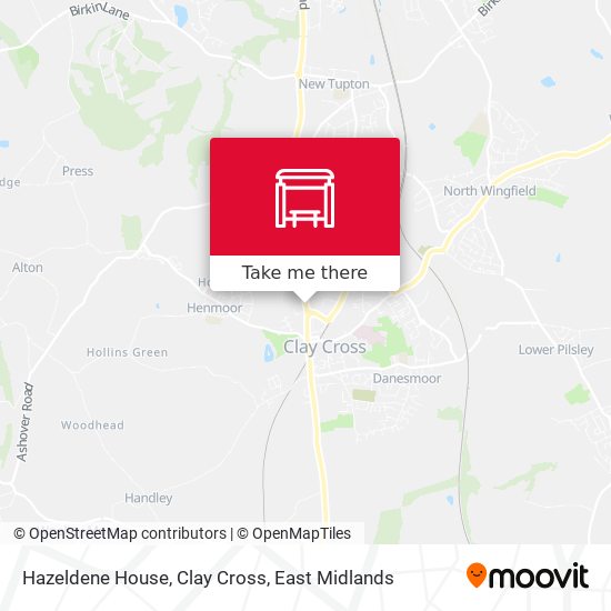 Hazeldene House, Clay Cross map