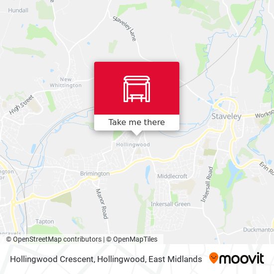 Hollingwood Crescent, Hollingwood map