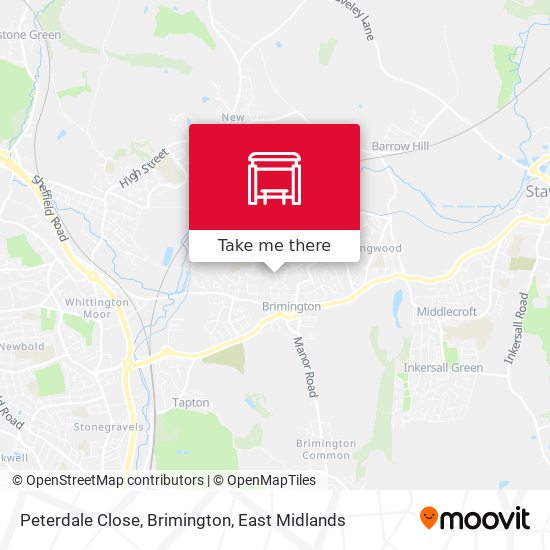 Peterdale Close, Brimington map