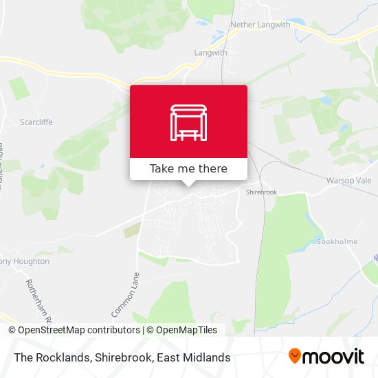 The Rocklands, Shirebrook map