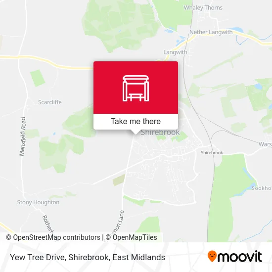 Yew Tree Drive, Shirebrook map