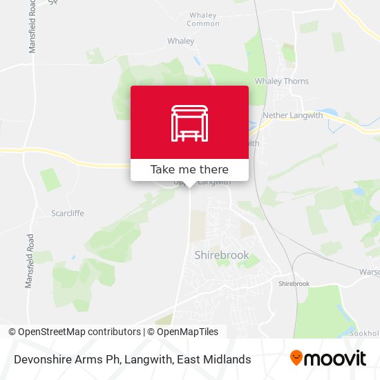 Devonshire Arms Ph, Langwith map