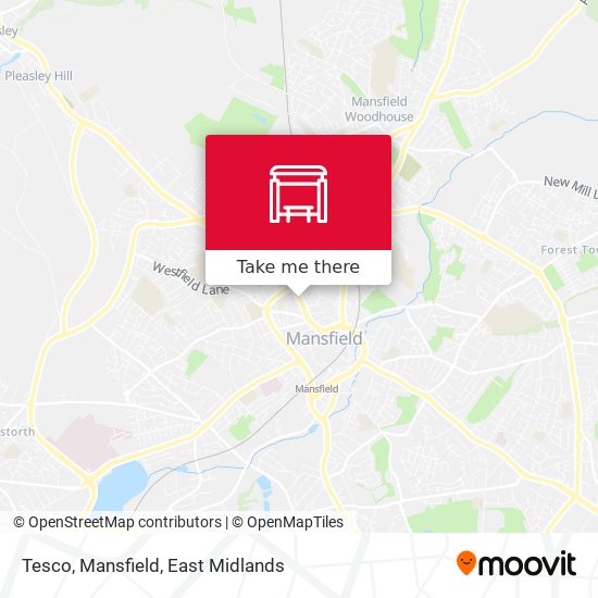 Tesco, Mansfield map