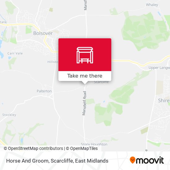 Horse And Groom, Scarcliffe map