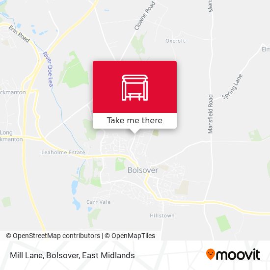 Mill Lane, Bolsover map