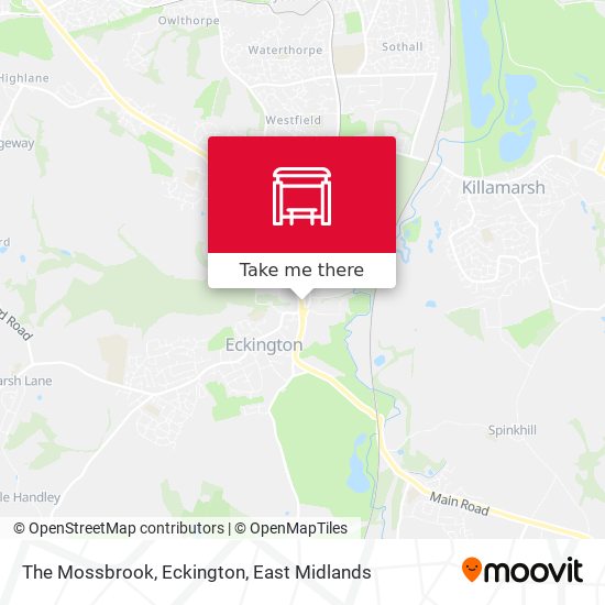 The Mossbrook, Eckington map