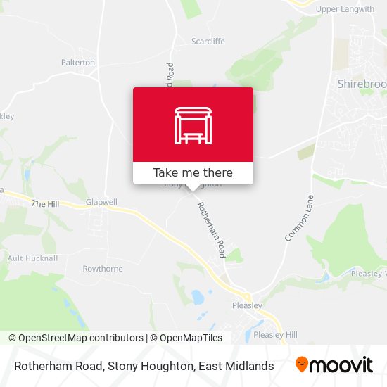 Rotherham Road, Stony Houghton map
