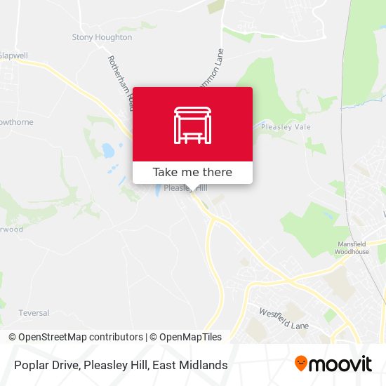 Poplar Drive, Pleasley Hill map