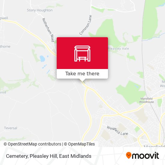 Cemetery, Pleasley Hill map