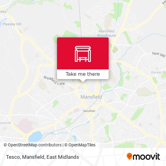 Tesco, Mansfield map