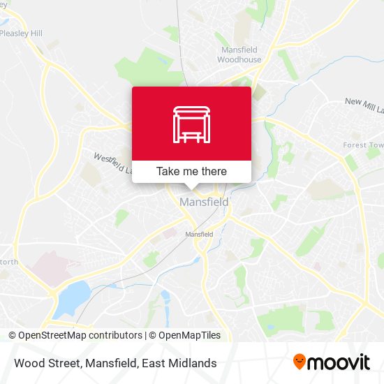 Wood Street, Mansfield map