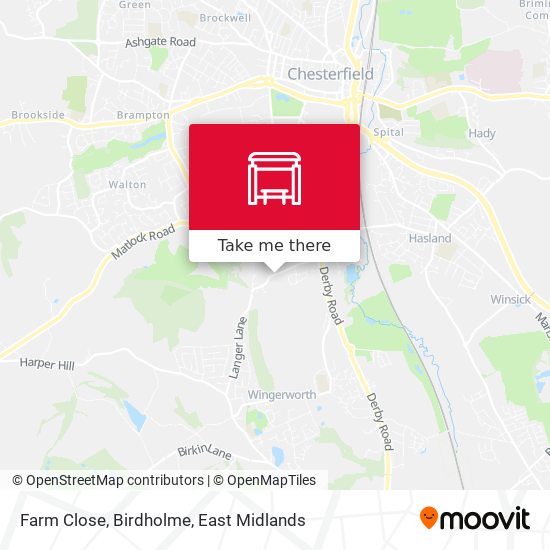 Farm Close, Birdholme map