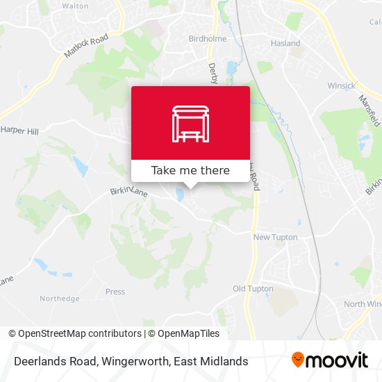 Deerlands Road, Wingerworth map