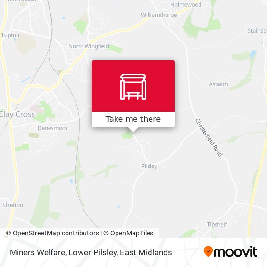 Miners Welfare, Lower Pilsley map
