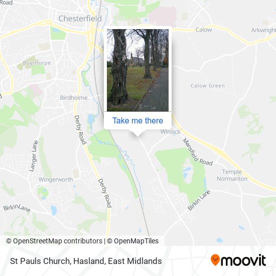 St Pauls Church, Hasland map