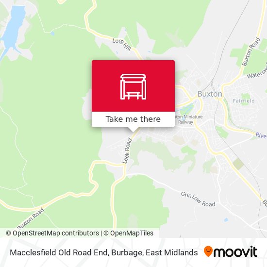 Macclesfield Old Road End, Burbage map