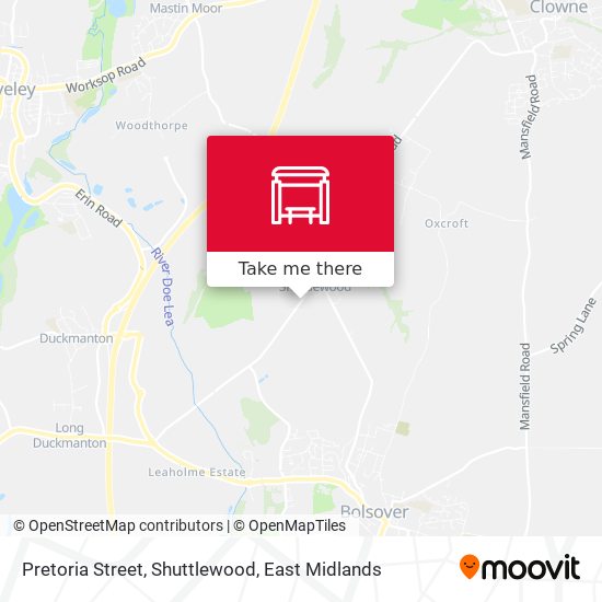 Pretoria Street, Shuttlewood map
