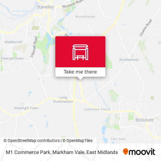 M1 Commerce Park, Markham Vale map