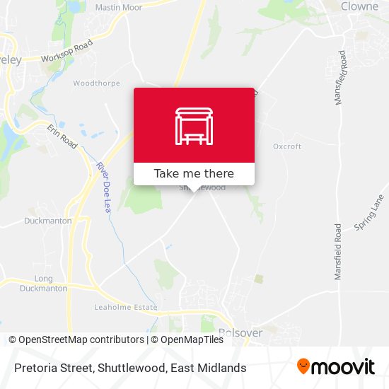 Pretoria Street, Shuttlewood map
