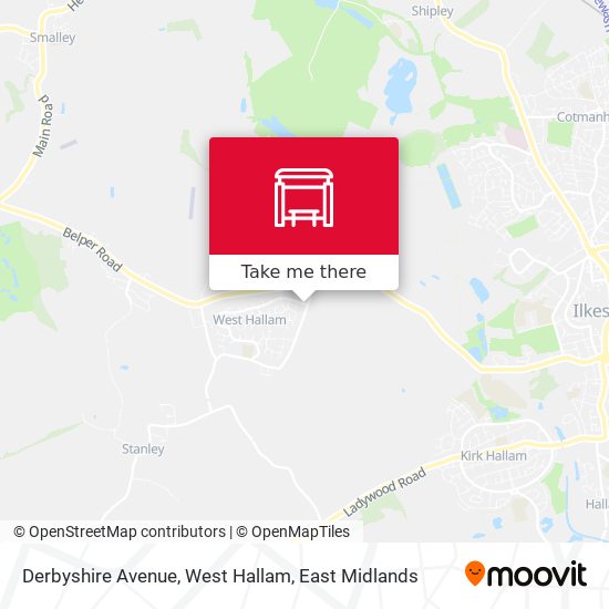 Derbyshire Avenue, West Hallam map